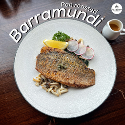 Pan Roasted Barramundi - ปลากะพงย่างเนย