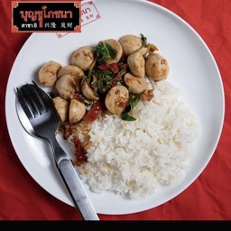 กระเพราลูกชิ้น