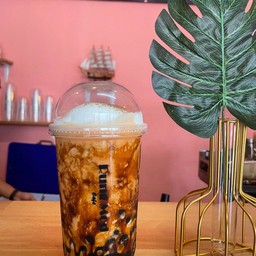 ชาไทยบราวชูก้าร์ฟองนม