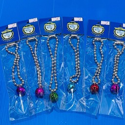 โซ่คอเม็ดกลม กระพรวนสี-คละสี (ยาว 12 นิ้ว)