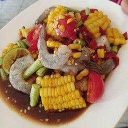 ตำข้าวโพดกุ้งสด