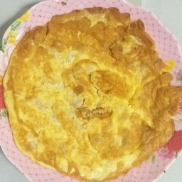 ไข่เจียวหมูสับราดข้าว