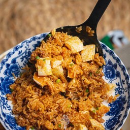 ข้าวสวยผัดพริกเผา