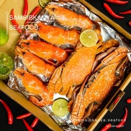 เซ็ตคู่กุ้งเผา ปูม้านึ่ง