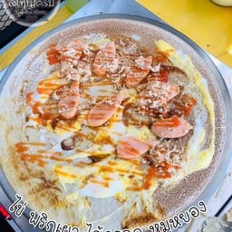 ไข่พริกเผา ไส้กรอก หมูหยอง