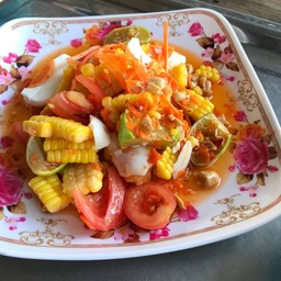 ตำข้าวโพดไข่เค็ม