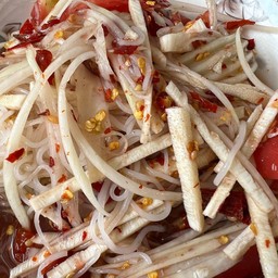 ตำยอดมะพร้าวซั่วลาว