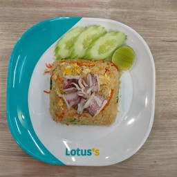 ข้าวผัดปลาหมึก (ฮันนานฮาลาลฟู้ดอาหารตามสั่ง)