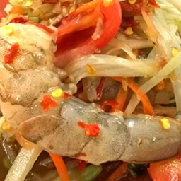 ตำกุ้งสด