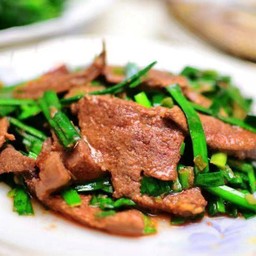กุยช่ายผัดตับหมู韭菜炒猪肝