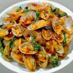 หอยลายผัดพริกเผา