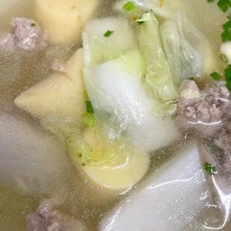 แกงจืดเต้าหู้หมูสับ (กับข้าว)