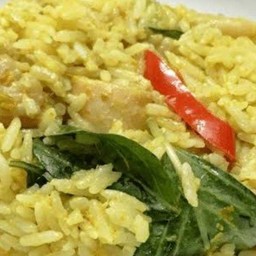 ผัดเขียวหวานไก่ราดข้าว