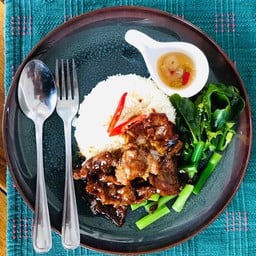 ข้าวคะน้า (เนื้อสัตว์เลือกได้ ) ( Chinese Broccoli Rice )