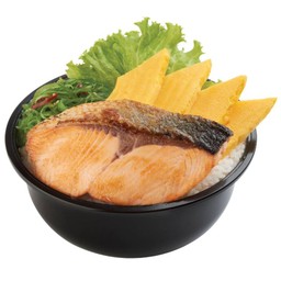 ข้าวหน้าแซลมอนย่างซอสเทอริยากิ