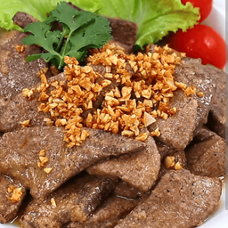 ตับกระเทียมราดข้าว