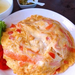 ข้าวไข่เจียวปูอัด