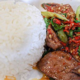 Basil Fried Rice With Pork Liver