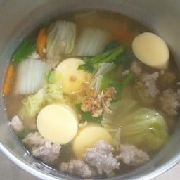 ต้มจืดเต้าหู้หมูสับ+ไข่เจียว + ข้าว