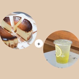 Basque cheesecake x 1 drink