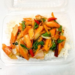ข้าวกระเพรา ปูอัด
