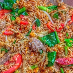 ข้าวผัดรถไฟโบราณ เนื้อ