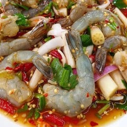 ไหลบัวกุ้งสด+ปลาร้าแซ่บเว่ออ