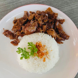 เป็ดพะโล้ พริกไทยดำ ราดข้าว