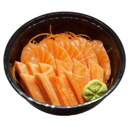 59)ซาซิมิแซลมอนสด+ปูอัด