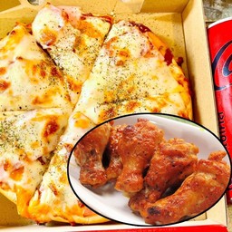 [โปรตบโต๊ะ] พิซซ่าถาด M + ไก่นิวออร์ลีนส์ 4 ชิ้น + โค้ก 1 กระป๋อง ลดพิเศษ!