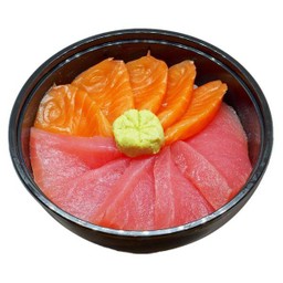 58)ซาซิมิแซลมอนสด+ปลาโอ