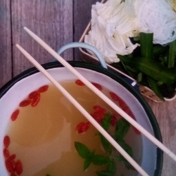 ซุปกระดูกน้ำขาว(ไม่เผ็ด)+ผัก