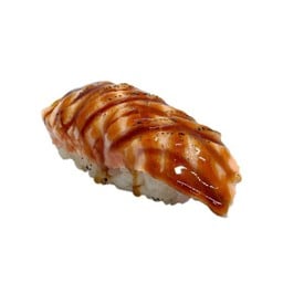 3)ข้าวปั้นหน้าเเซลมอนย่างราดซอส