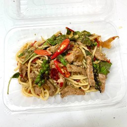 สปาเก็ตตี้ ขี้เมา ( เนื้อ )