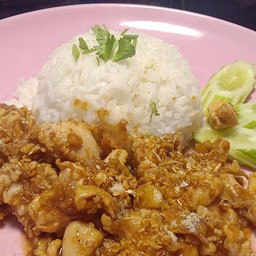ข้าวไก่กระเทียม