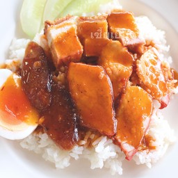ข้าวหมูแดง .