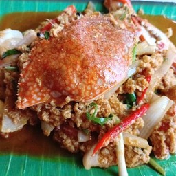 ปูม้าผัดผงกะหรี่