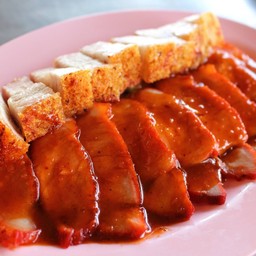 หมูแดง +หมูกรอบ สับ