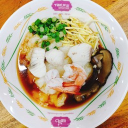 โจ๊กปลากระพง+กุ้ง น้ำข้น