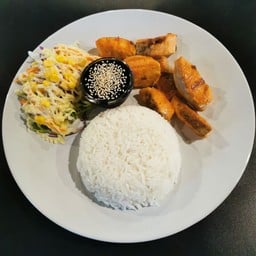 ข้าวหน้าปลาแซลม่อนย่าง