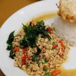 ข้าวกะเพราไก่+ไข่ดาว