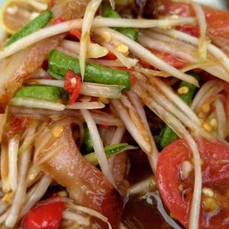 ส้มตำปูปลาร้าคอหมูย่าง