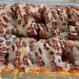 ขนมปังปิ้งเนยนม+โอวัลติน+คาราเมล ใหญ่ 2 ชิ้น