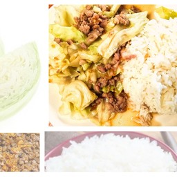 ข้าวราดผัดกะหล่ำปลี