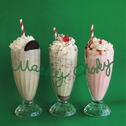 Oreo Milkshake, Marky’s Favorite& Strawberry Milkshake