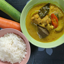 ข้าว+แกงเขียวหวาน