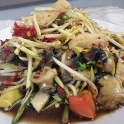 ตำป่า(หอยเชอรี่,หมูยอ,หน่อไม้,ขนมจีน)