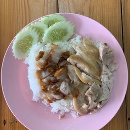 ข้าวมันไก่+หมูกรอบธรรมดา