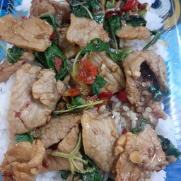 กะเพราหมูหมัก(ธรรมดา)