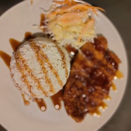 ข้าวหน้าปลาดอลลี่ทอดราดซอสเทอริยากิ